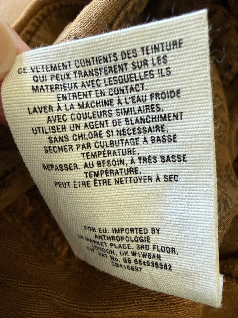 HeiHei by Anthropologie Two Tone Brown Khaki Cargo Pants - Picture 9 of 12